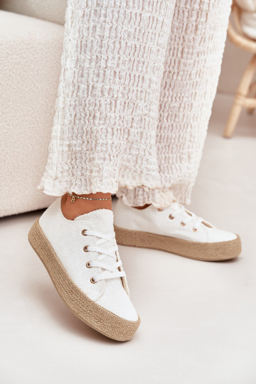 Witte platform casual schoenen Princa