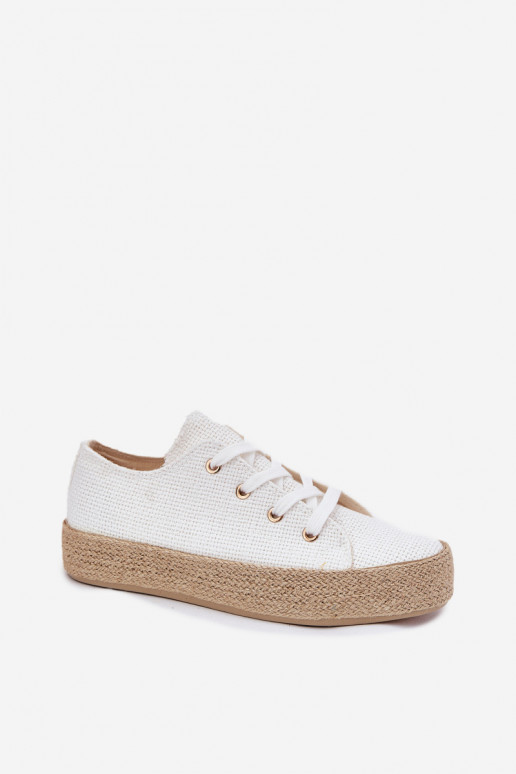 Weiße Plattform Freizeitschuhe Princa