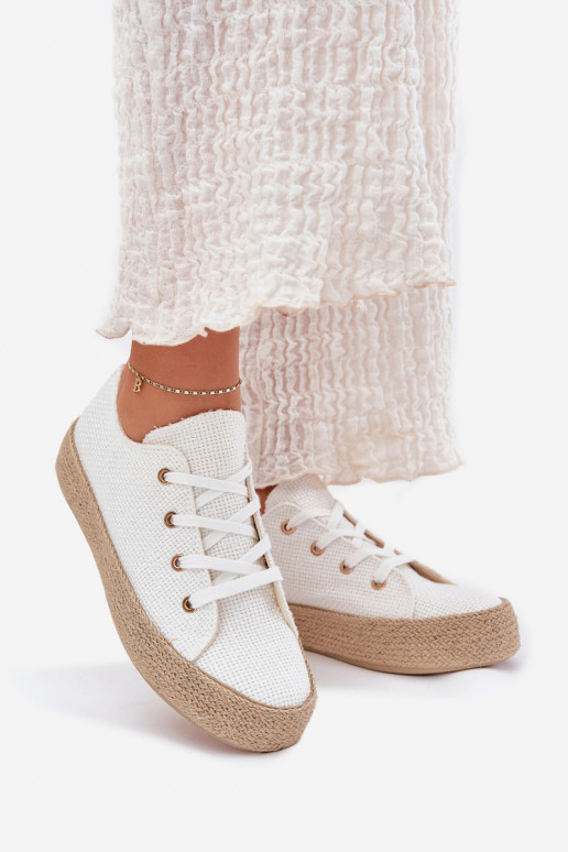 Witte platform casual schoenen Princa