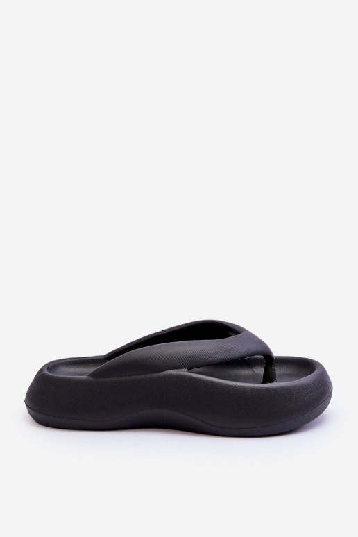 Chaussons noirs pour femmes en mousse