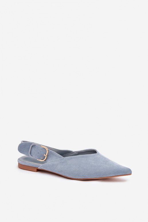 Ballerines bleues pour femmes avec boucles Tanelia