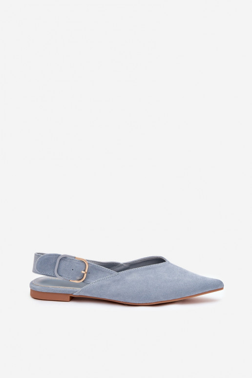 Ballerines bleues pour femmes avec boucles Tanelia