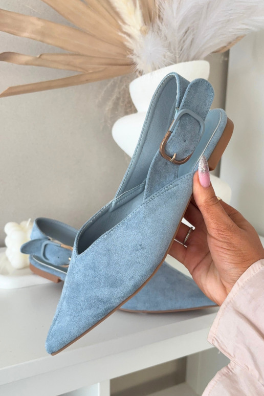 Ballerines bleues pour femmes avec boucles Tanelia