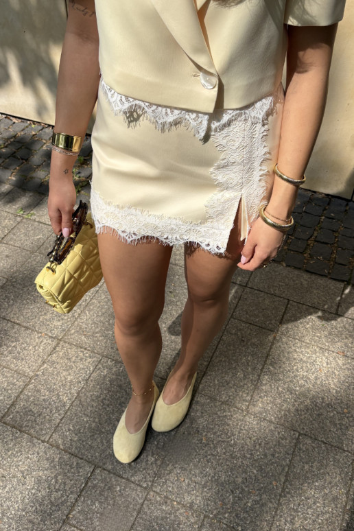 Gelbe Ballerinas aus Kunstveloursleder Camdena