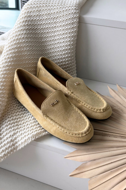 Mocassins jaunes pour femmes avec détails dorés Sarivelle