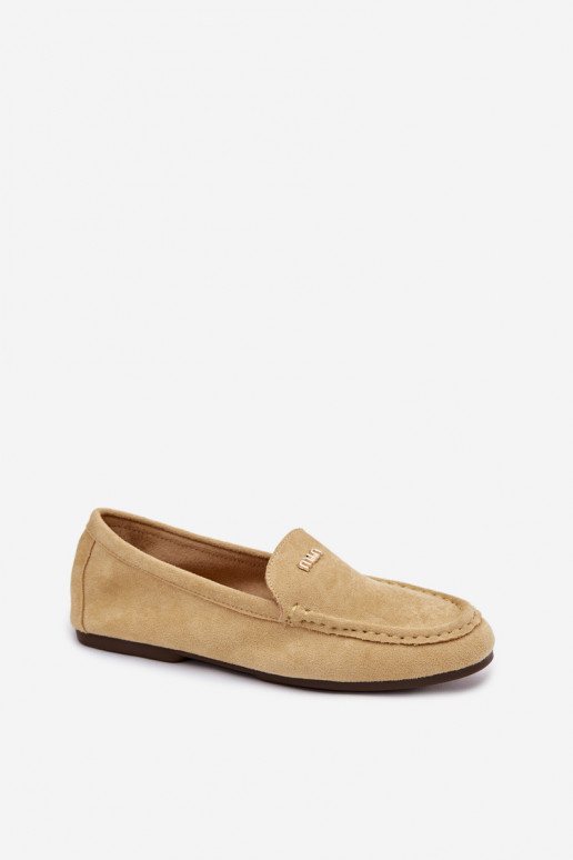 Gelbe Damen-Mokassins mit goldenen Details Sarivelle
