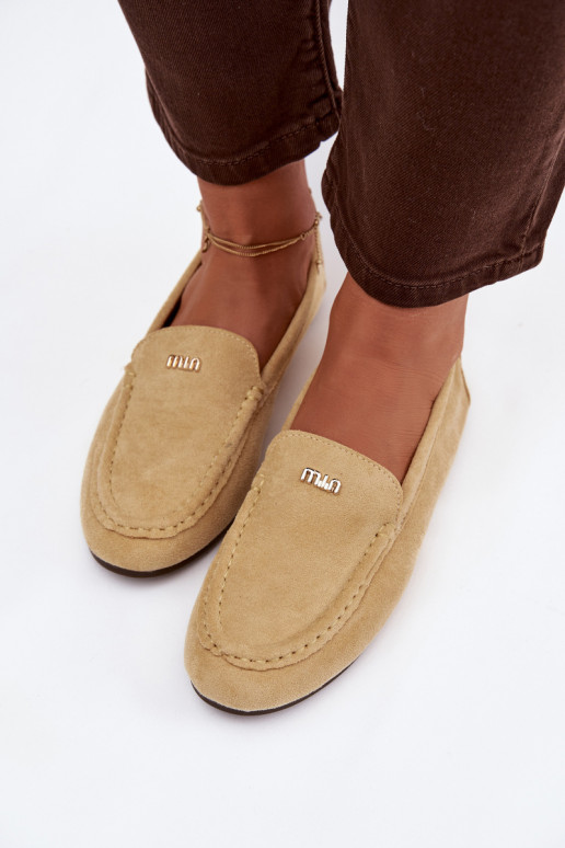 Mocassins jaunes pour femmes avec détails dorés Sarivelle
