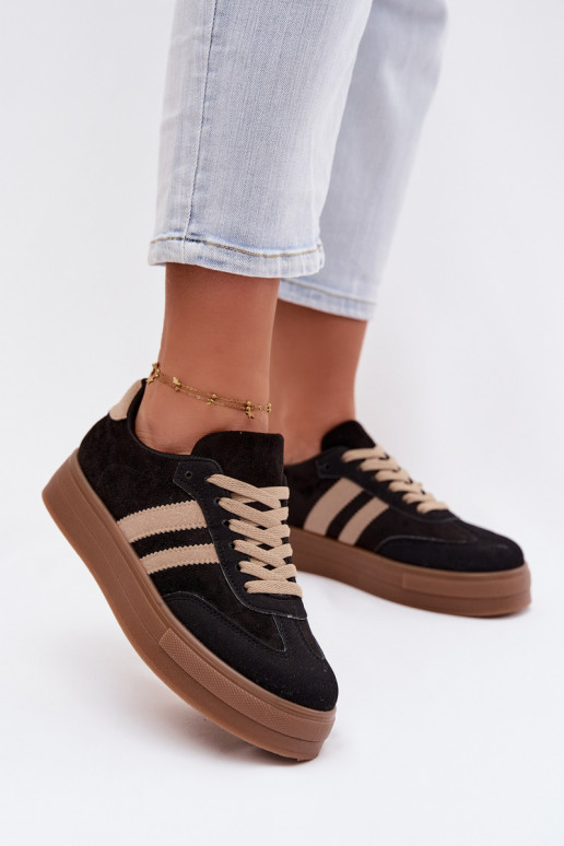 Zwarte sportschoenen met platform Giselia