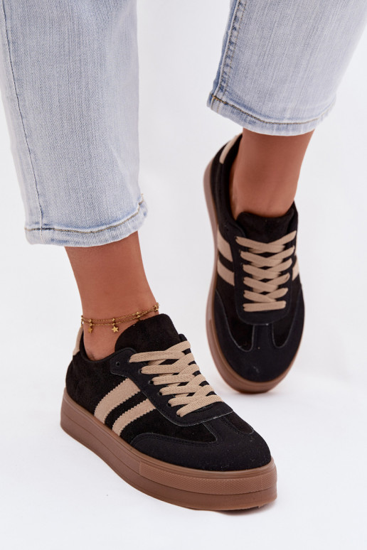 Zwarte sportschoenen met platform Giselia