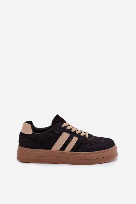 Chaussures de sport noires avec plateforme Giselia