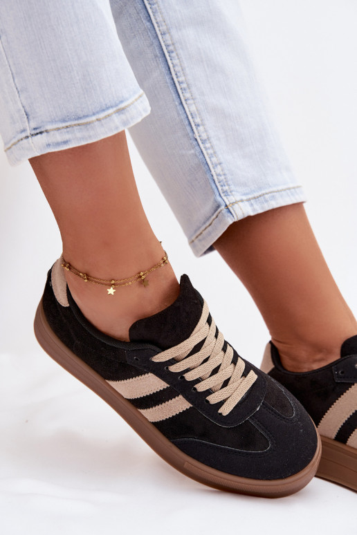Zwarte sportschoenen met platform Giselia