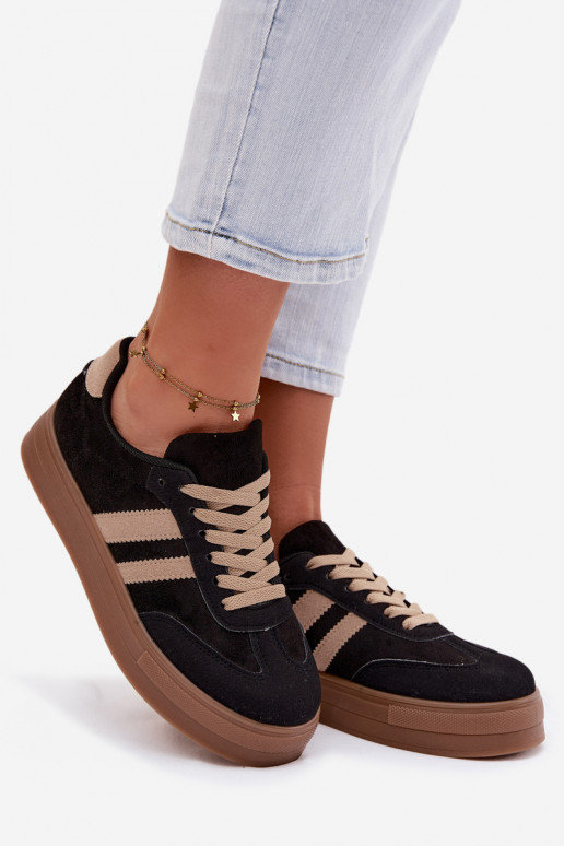 Zwarte sportschoenen met platform Giselia