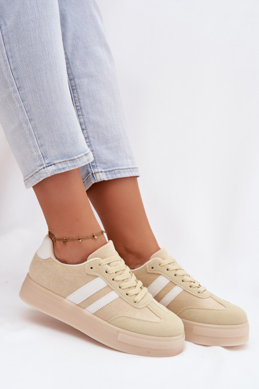 Gelbe Sportschuhe mit Plattform Giselia