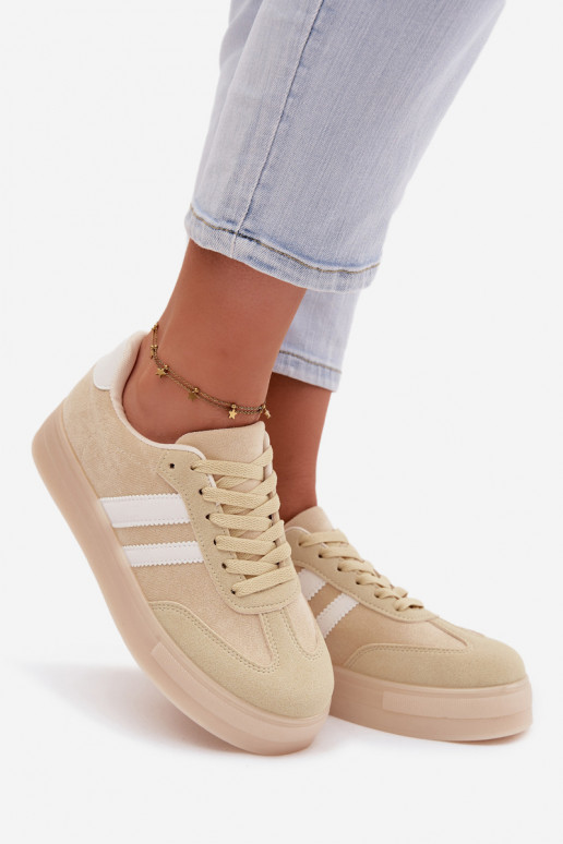 Gele sportschoenen met platform Giselia