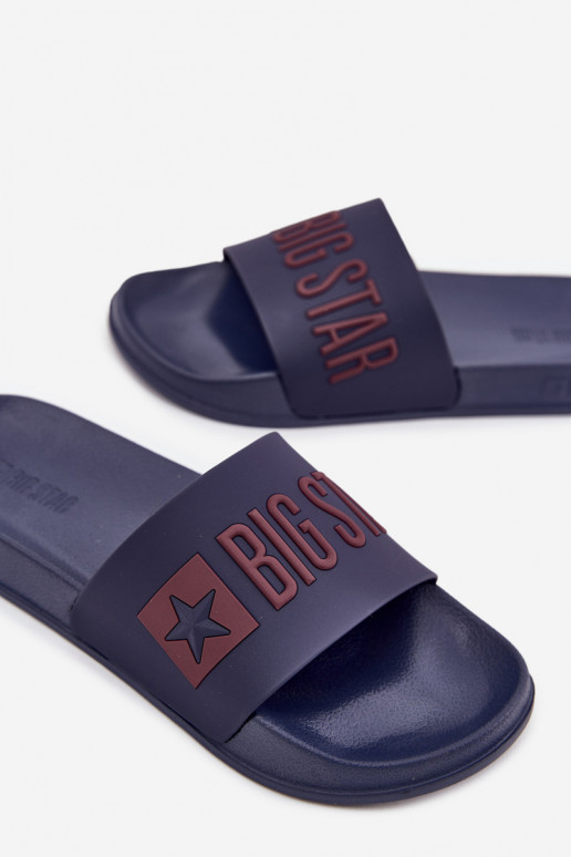 Dunkelblaue Herren-Slipper "Big Star SS174361"