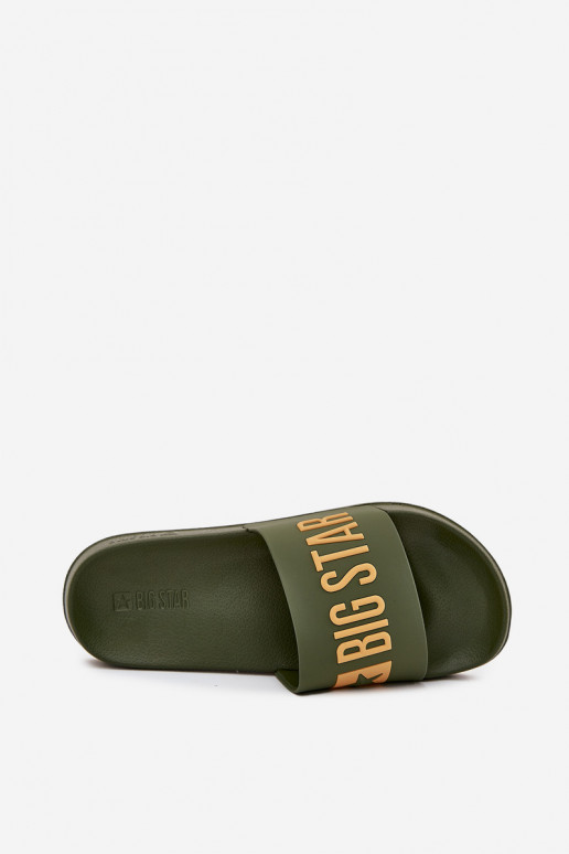 Grüne Herren-Slipper "Big Star SS174360"