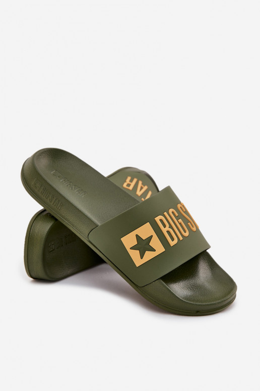 Grüne Herren-Slipper "Big Star SS174360"