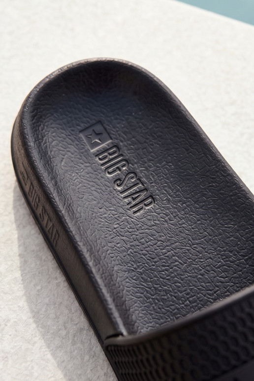 heren slippers op lichte zool Big Star SS174356 in zwart