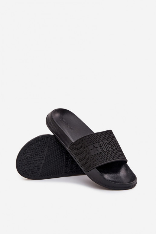 heren slippers op lichte zool Big Star SS174356 in zwart