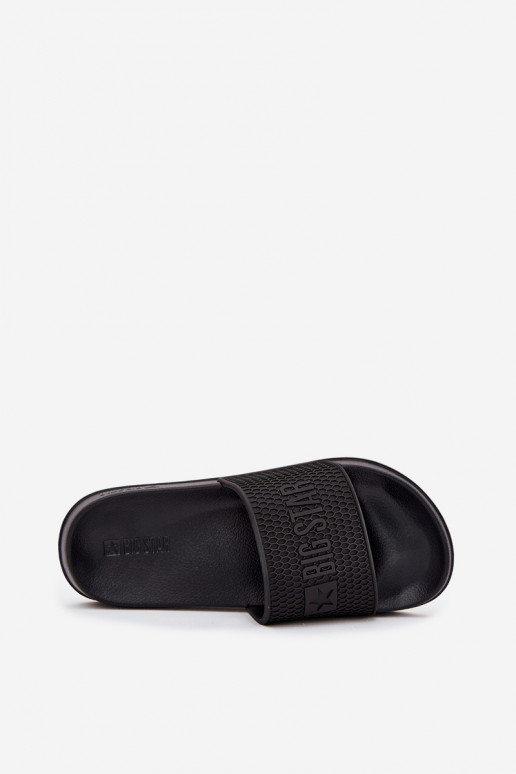 heren slippers op lichte zool Big Star SS174356 in zwart