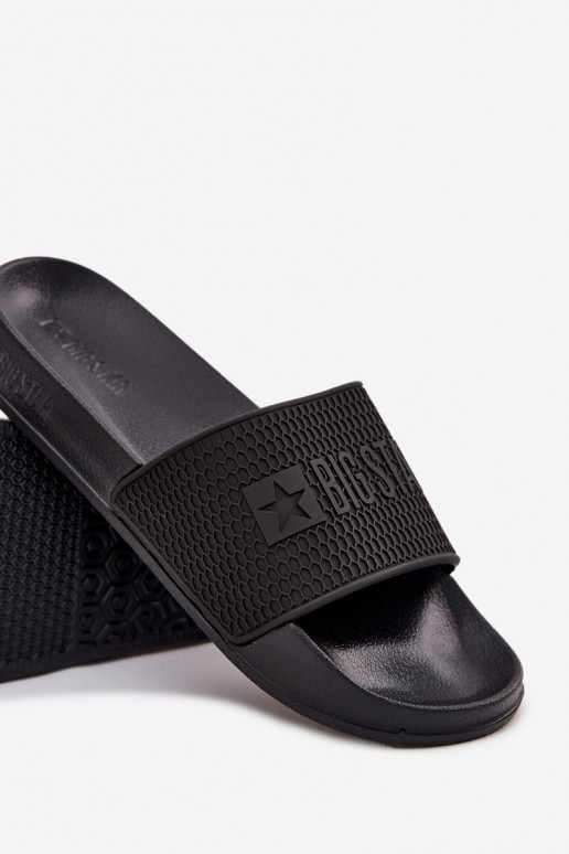 heren slippers op lichte zool Big Star SS174356 in zwart