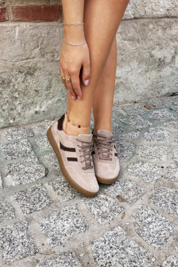 Zand suède sneakers Zazoo N1176S2