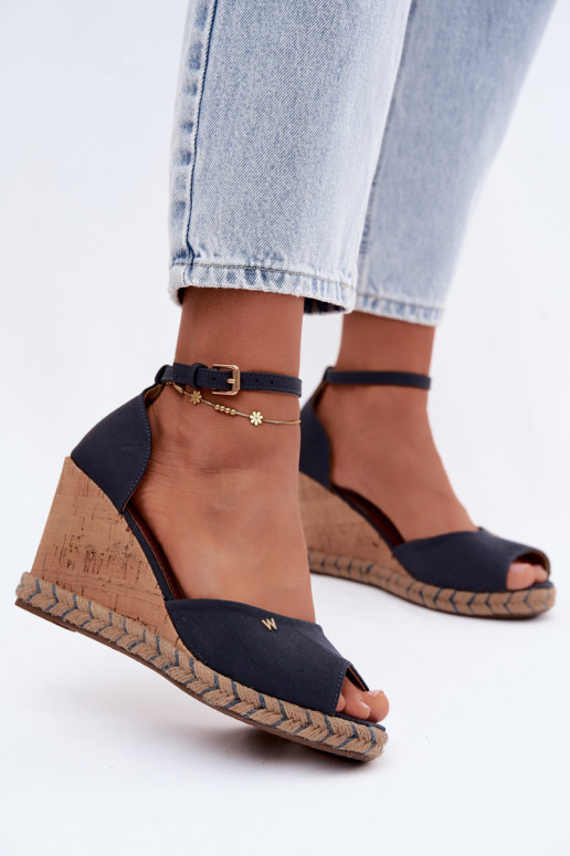 Sandales à plateforme pour femmes bleu foncé Su Braid INrangler 20261086.29Y
