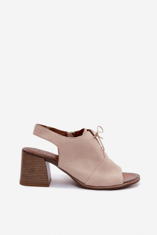 Elfenbein elegante Wildleder-Pumps mit stilvollen Details Zazoo 40523