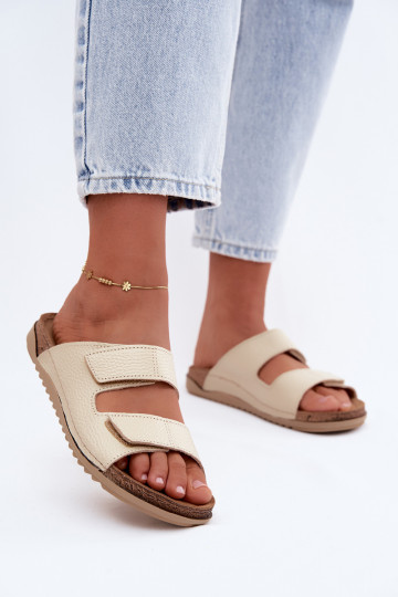 Elfenbein Damenschuhe aus Leder Inblu AA0005GU 2