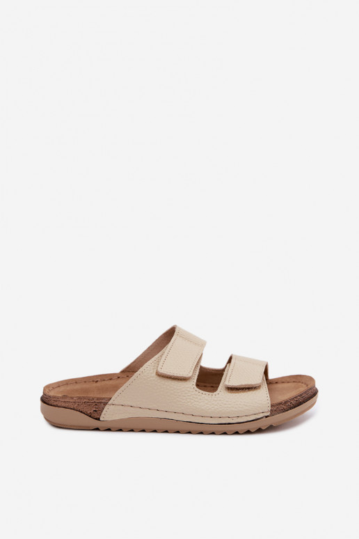 Ivoor dames leren slippers Inblu AA0005GU