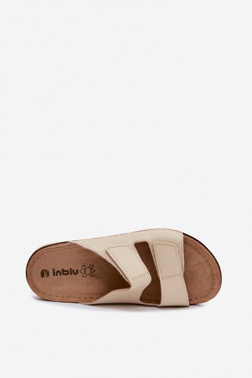 Ivoor dames leren slippers Inblu AA0005GU