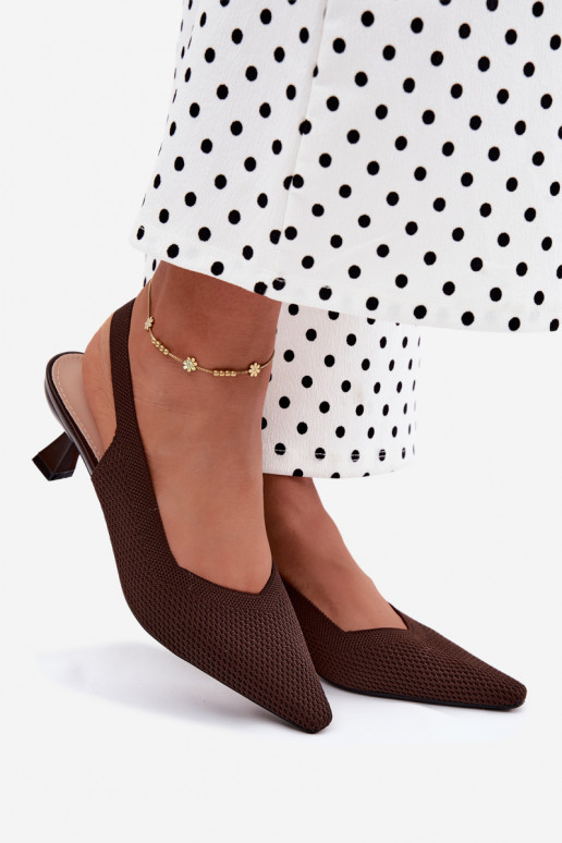 Sandales à talons hauts chocolat Typu Klepsydra Purea
