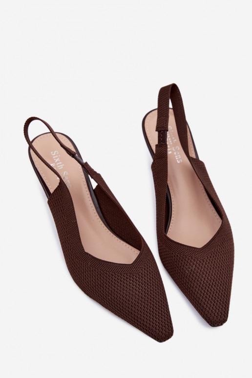 Chocolade hoge hakken sandalen Typu Klepsydra Purea