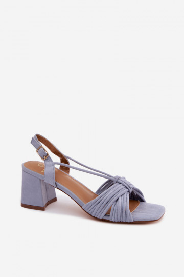 Dames sandalen met bandjes en hakken in blauw Taffina 2