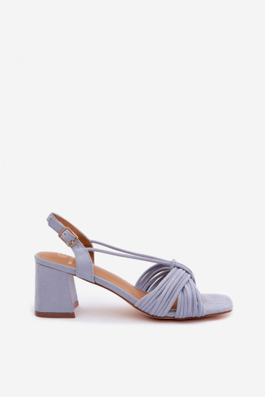 Damen Sandalen mit Riemen und Absätzen in Blau Taffina