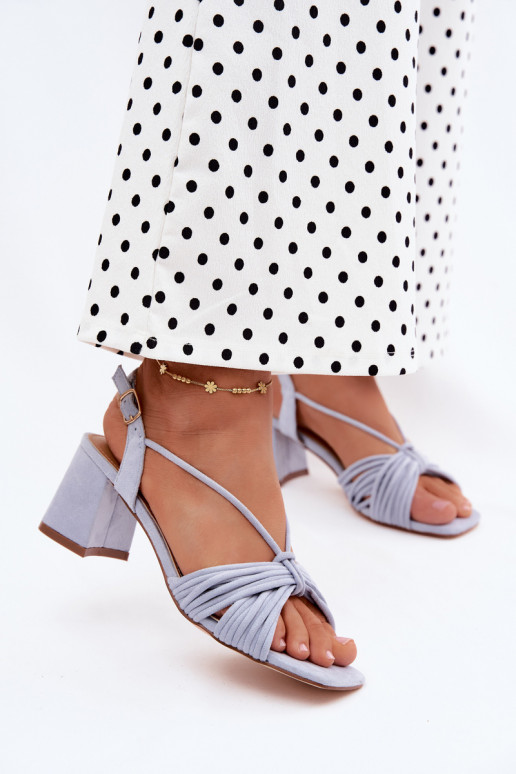 Sandales pour femmes avec brides et talons en bleu Taffina
