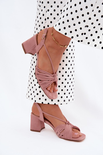 Sandales pour femmes avec brides et talons en rose Taffina