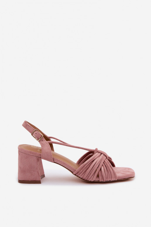 Sandales pour femmes avec brides et talons en rose Taffina