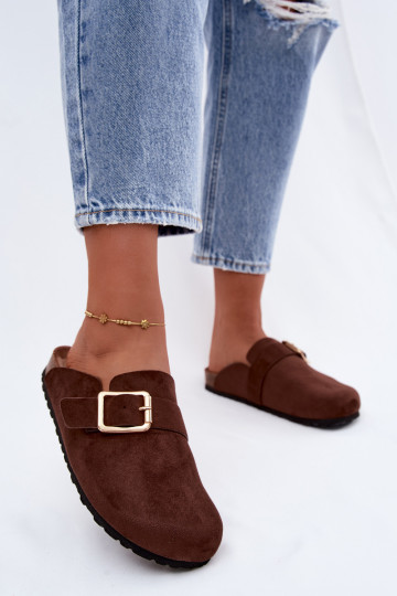 Clogs mit goldfarbenen Schnallen Taffira 2