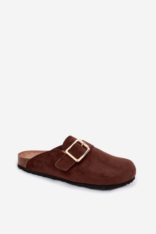 Clogs mit goldfarbenen Schnallen Taffira