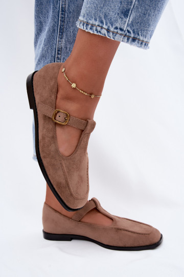 Chaussures pour femmes avec brides en daim synthétique kaki Bonnia