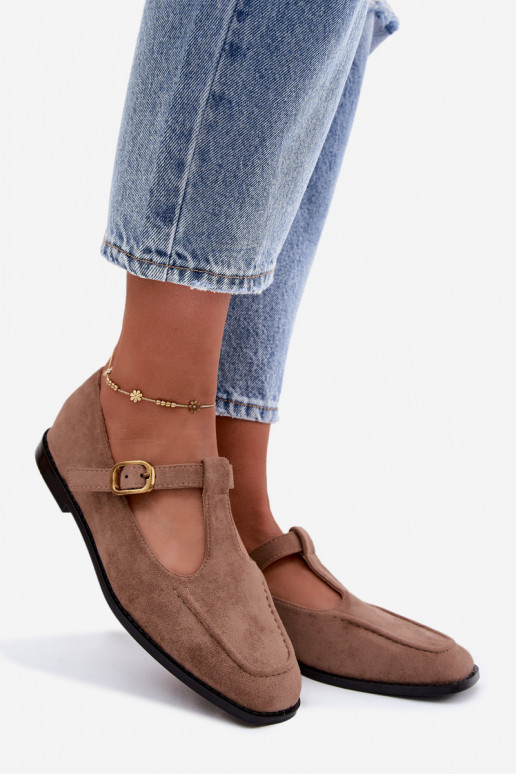 Chaussures pour femmes avec brides en daim synthétique kaki Bonnia