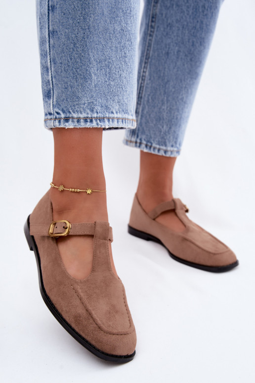 Chaussures pour femmes avec brides en daim synthétique kaki Bonnia