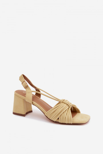 Sandales pour femmes avec brides et talons en jaune Taffina 2