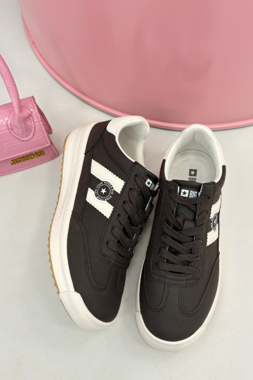 Sportliche Schuhe für Damen Big Star UU274024 in Schokoladenfarbe