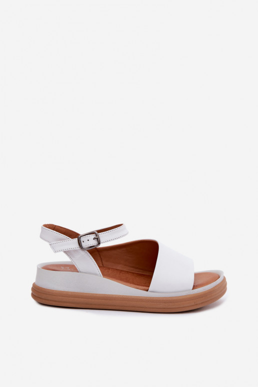 Sandales blanches pour femmes avec plateforme