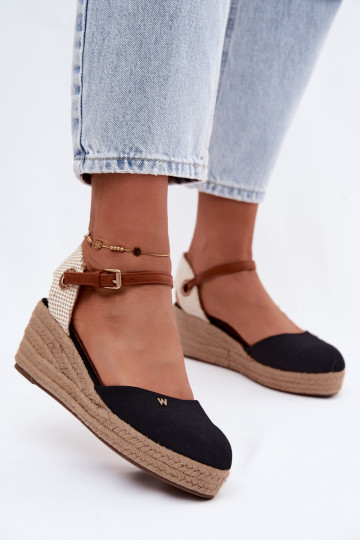 Espadrilles noires avec plateforme