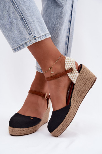Schwarze Espadrilles mit Plattform 2