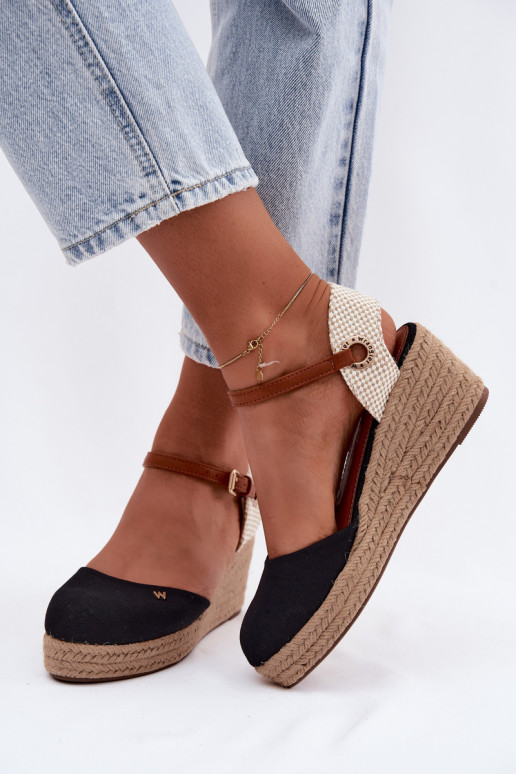 Espadrilles noires avec plateforme