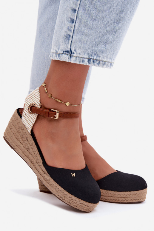 Espadrilles noires avec plateforme